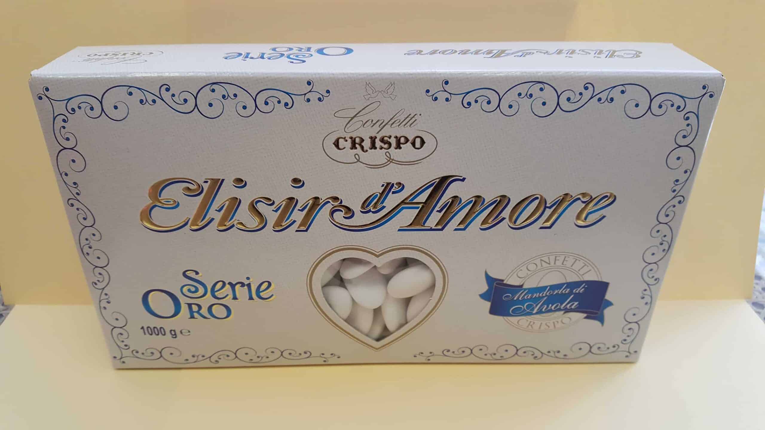 CRISPO – Confetti ELISIR D'AMORE ORO mandorla kg.1 Bianchi – Zanieri  Dolciumi